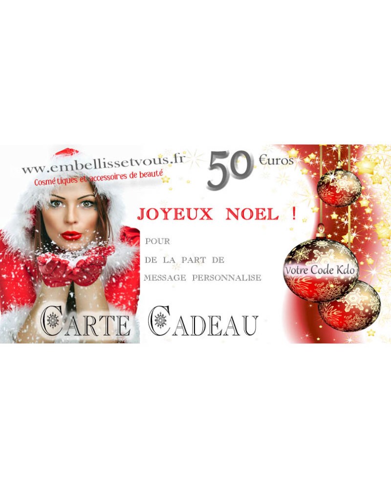 Carte cadeau produits de beauté, épilation, maquillage