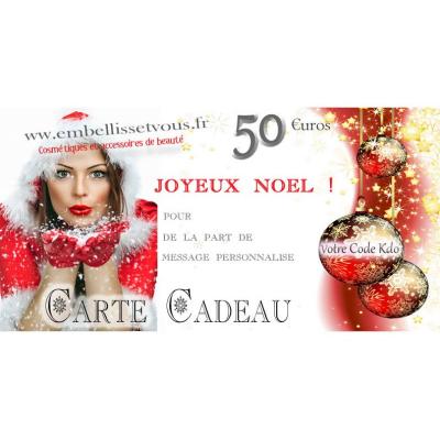 Carte Cadeau Nöel Boutique Personnalisable