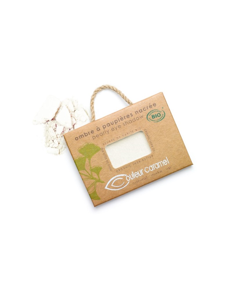 Couleur caramel 111025 ombre a paupieres nacree bio blanc 25 embellissetvous fr