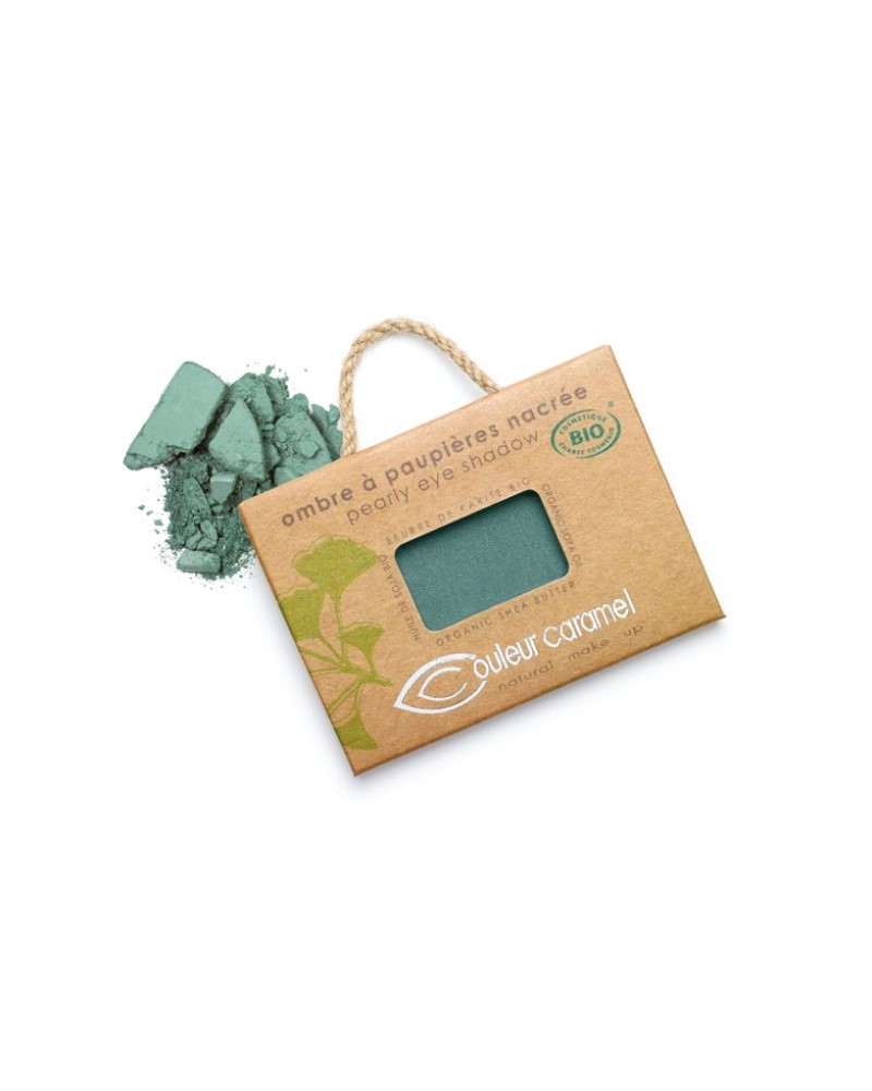 Couleur caramel 111050 ombre a paupieres nacree bio vert bleute 50 embellissetvous fr
