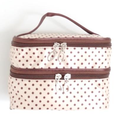 Trousse de toilette à pois - beige