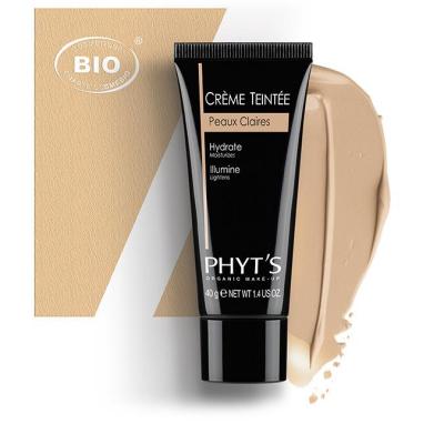 Image creme teintee peaux claires phyts organic make up embellissetvous
