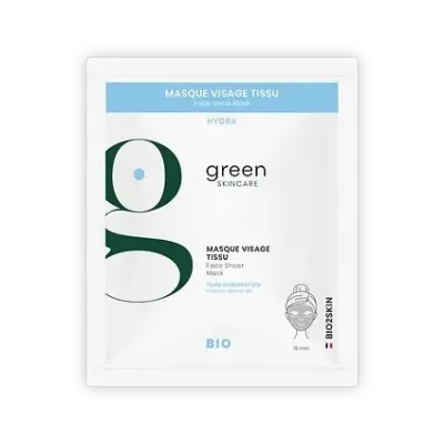 Masque tissu visage hydra greenskincare embellissetvous fr